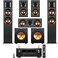 Klipsch: 2x R-625FA + 2x R-41M + R-52C + 2x R-12SW Subs + Denon AVR-S970H Receiver