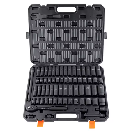 65-Pc VEVOR 1/2" Drive Impact 6-Point Socket Set $50 + Free S/H