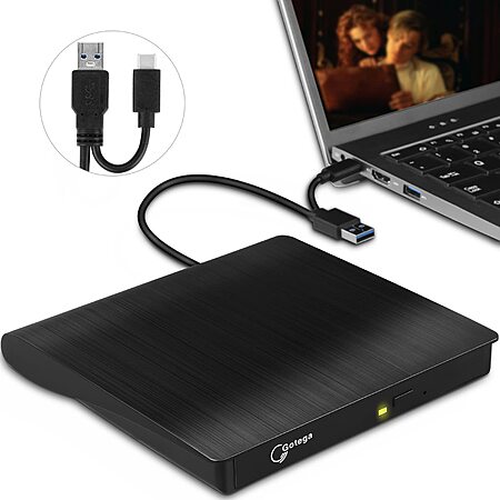 Gotega USB 3.0 External DVD Burner $9.18 @ Amazon