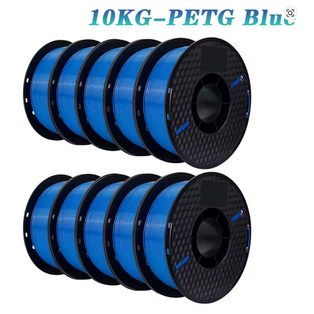 10-Pack 1KG KINGROON PETG or PLA 1.75mm 3D Printer Filament (various colors) from $70 + Free Shipping