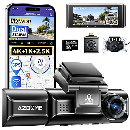 50% Off AZDOME M550 Max Dash Cam!