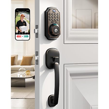 ARPHA WiFi Keyless Entry Deadbolt + Handle + Camera & More $80 + Free S/H