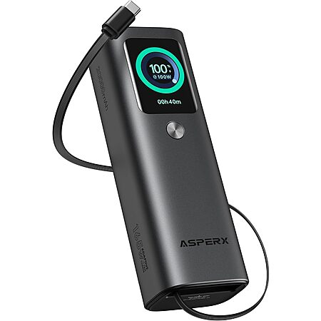 AsperX 20000mAh up to 165W USB-C 3-Port Power Bank