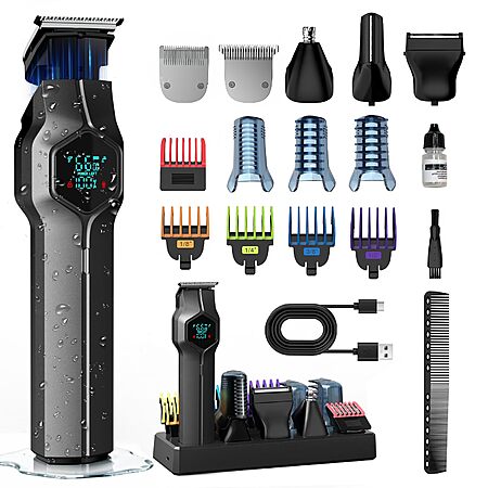 TRIMX IPX7 Waterproof Cordless Beard Trimmer w/ Magnetic Snap On Heads $15 @ Amazon