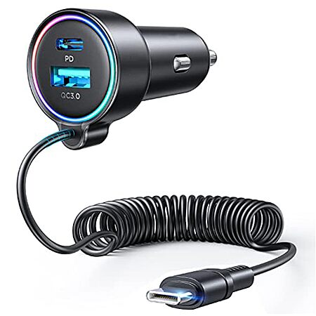 (prime) 3-port FLYLEAD 90W (total) USB C Car Charger w/ Coiled Cable $9.50 + Free S/H