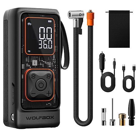 150PSI WOLFBOX Cordless & Corded Tire Inflator / Air Compressor $18 + Free S&H