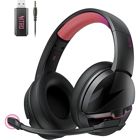 Acer K2 Wireless Gaming Headset w/ Noise-Canceling Microphone (black/pink) $17 + Free S&H
