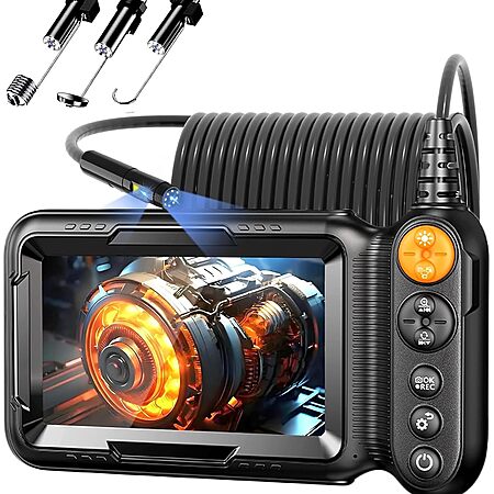 16.5' Daxiongmao Dual Lens IP67 Endoscope/Borescope w/ 1080p Camera & 5" Screen $36 + Free S&H