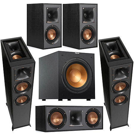 Klipsch HTS: 2x R-625FA + 2x R-41M + R-52C + R-12SW Subwoofer $799 + Free S&H
