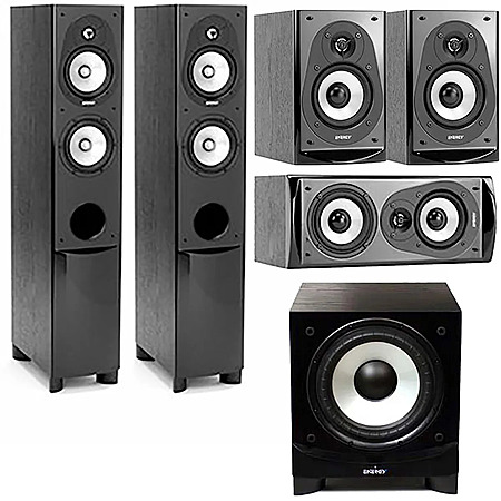 Energy Connoisseur Speakers: 2x CF-30 Floors + CC-5 Center + 2x CB-5 Bookshelf + Sub $400 + Free S&H