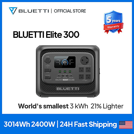 BLUETTI Elite 300 2400W 3014Wh Portable Power Station $866 + Free S/H