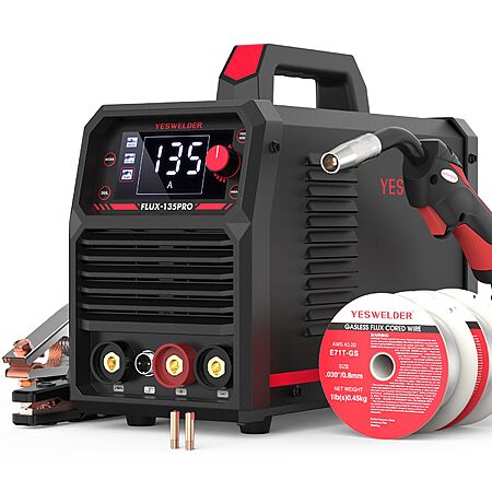 YESWELDER 135A 110V Flux Core Gasless MIG Welder $85 + Free S&H