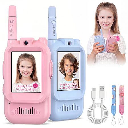 2-pack HangRui Long Range Video Walkie Talkies for Kids $15 @ Amazon