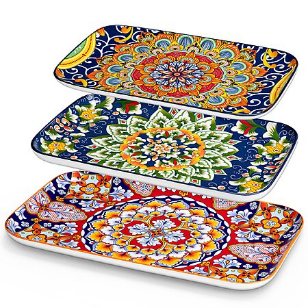 3-pc vancasso Rectangular Serving Platters Set 16"/14"/12" $29.70 + Free S/H