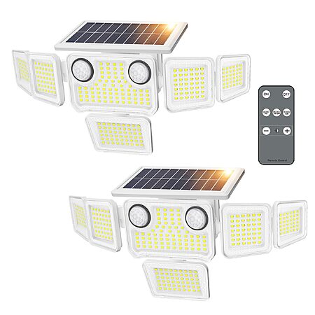 (prime) 2-Pack SZPOWER 6000LM Solar Outdoor Lights w/ Motion Sensors & Remote Control $18 + Free S/H
