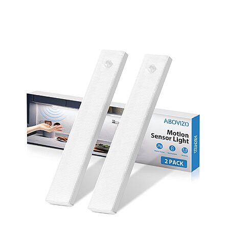 2-Pack of 7.8" Abovizo Motion Sensor Under Cabinet Lights $7.50 @ Amazon