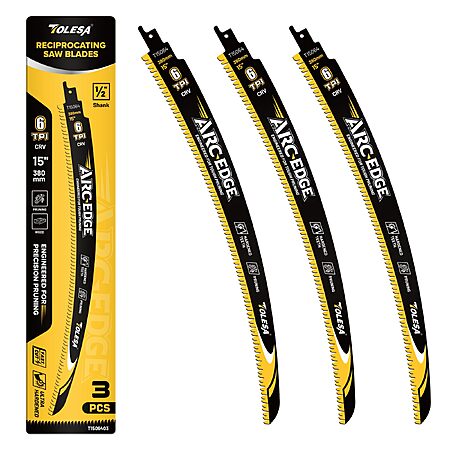 3-Pk TOLESA 15" Reciprocating Saw Blade $10