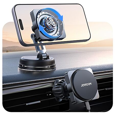 15W JOYROOM MagSafe Car Mount w/ Fingerprint-Touch Rotation & Vacuum & Gel 360° Bases $16 @ Amazon