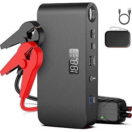 16000mAh BOOKOO 4000A 12V Portable Car Jump Starter $21.80 + Free S/H