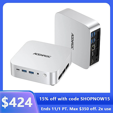 ACEMAGIC W1 Mini PC: Ryzen 7 H255, 16GB LPDDR5, 512GB SSD $424