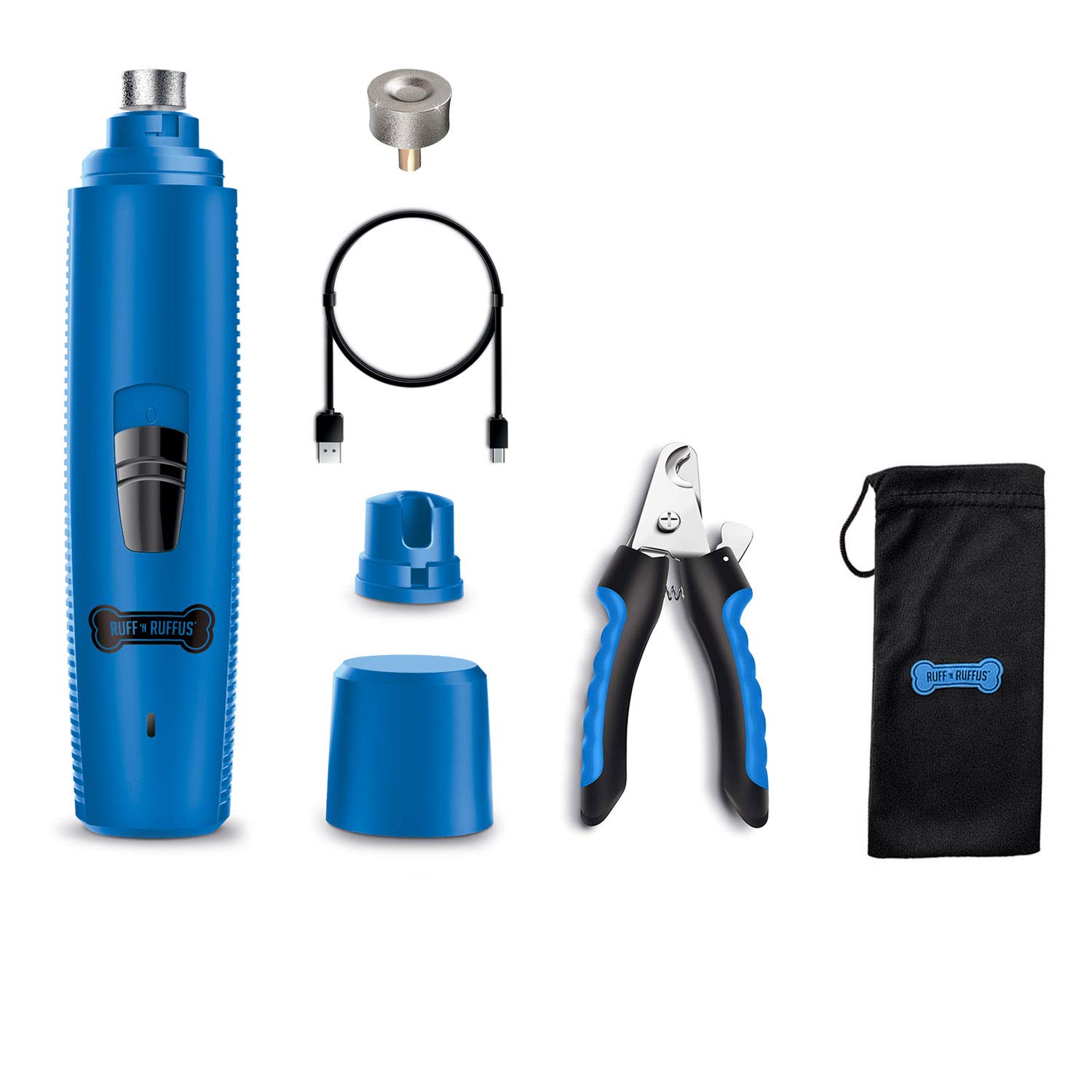 Ruff 'n Ruffus Cat and Dog Electric Cordless Pet Nail File Kit w/ Shears & Grinding Wheel $25 + free s/h