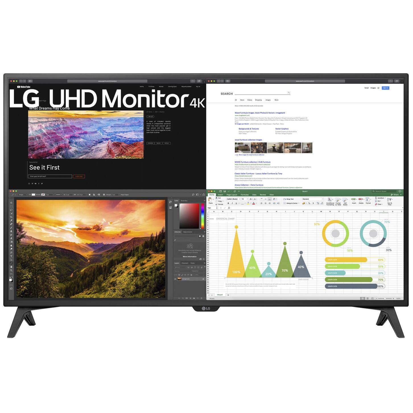 43" LG 43UN700T-B 4K UHD 3840x2160 IPS USB-C HDR 10 Monitor $499 + Free Shipping