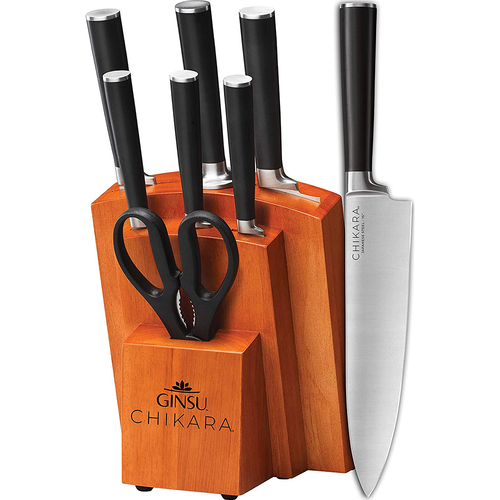 8-Piece Ginsu Chikara Japanese Forged Japanese Stainless Knife Set $60 + free s/h