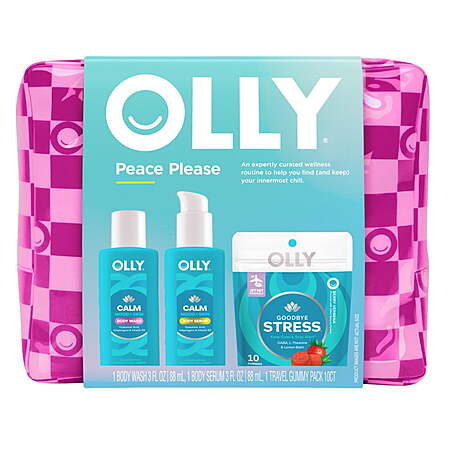 3-Piece OLLY Limited Edition Peace Please Body Care & Vitamin Gift Set $7.50 