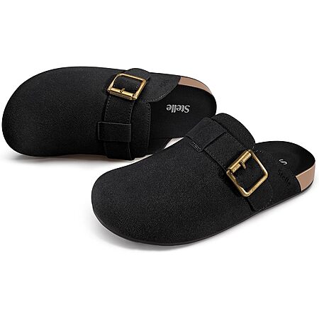 Stelle Suede Clogs for Women Men Potato Shoes Arch Support, Comfortable, Slip On, Fall $13.49 @Amazon FS/Prime