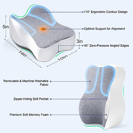 Knee Pillow for Side Sleepers,Leg Pillows for Sciatica,Knees,Hips,Joints Between Legs