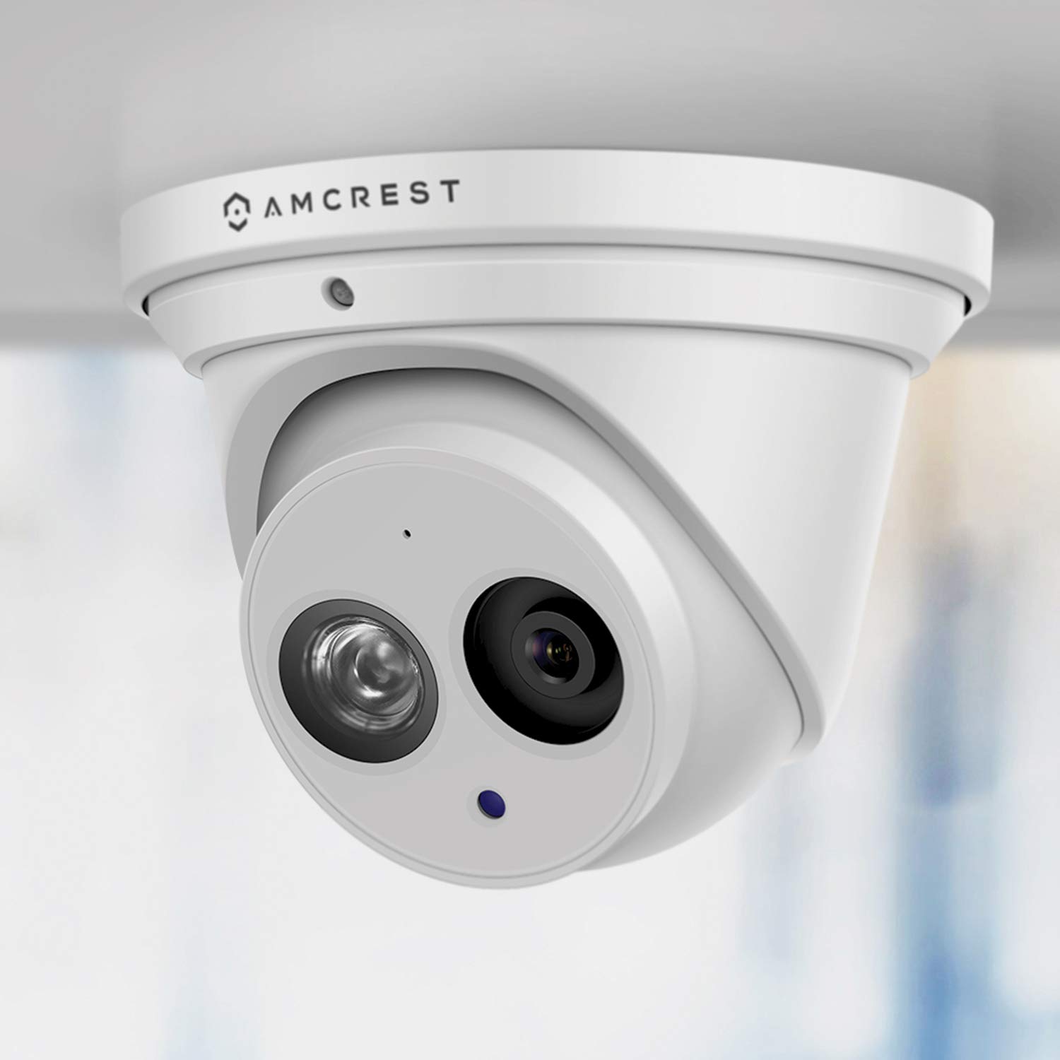 Amcrest UltraHD 4K (8MP) Outdoor Security IP Turret PoE Camera, 3840x2160, 164ft NightVision, 2.8mm Lens, IP67 Weatherproof, MicroSD Recording (128GB), White (IP8M-T2499EW) $89.92