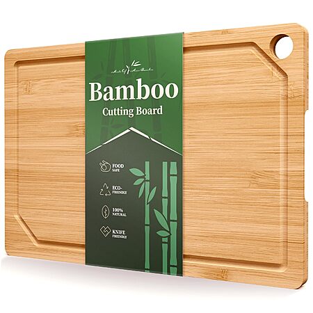 Kitsure Bamboo Cutting Board, 15" x 10" $7.49 at Kitsure-BJT via Amazon