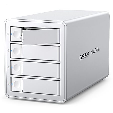 ORICO 4 Bay RAID Hard Drive Enclosure,JMS591 Chip, 20Gbps USB 3.2 Gen2X2