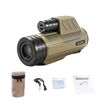 Prime: SCOKC 12x32 Monocular Telescope Compact Waterproof Fogproof $34.5 + Free Shipping