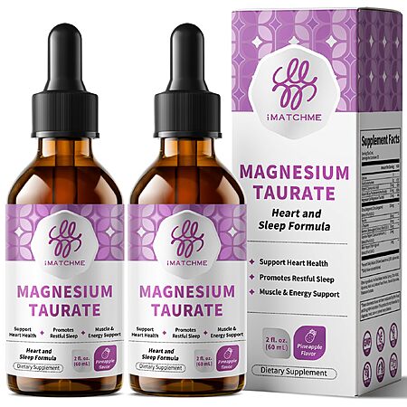 2 Pack iMATCHME Magnesium Taurate Liquid Drops $10.88 + Free Shipping