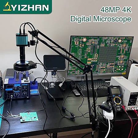 YIZHAN 48MP 4K Soldering Microscope Sony IMX415 1-150X HDMI USB VGA $94 ...