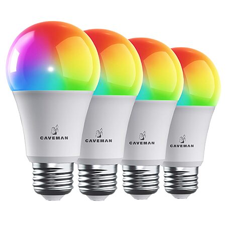 Prime: Caveman Matter & WiFi A19 Smart LED Light Bulb 4PK $14.99 + Free Shipping