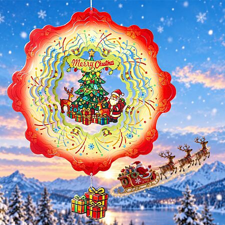 SUNCKET 12-Inch Christmas Wind Spinner $9.99 + Free Shipping - 2026-10-29