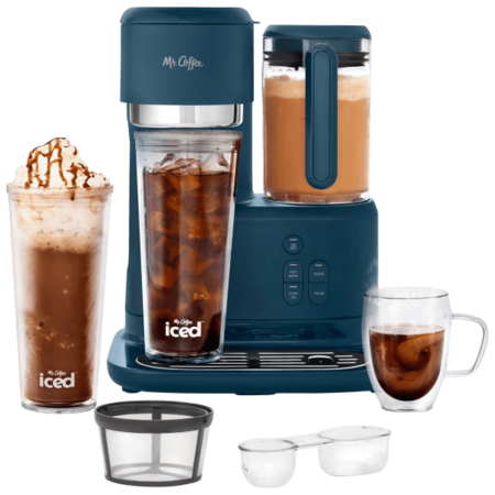 Mr. Coffee 3 in 1 Single-Serve Frappe Iced, and Hot Coffee Maker and ...