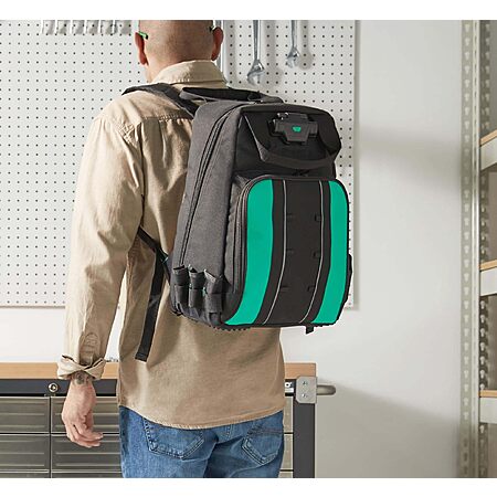 Amazon Basics Tool Backpack, Lighted Bag, Black, 55 Pockets $46.60 ...
