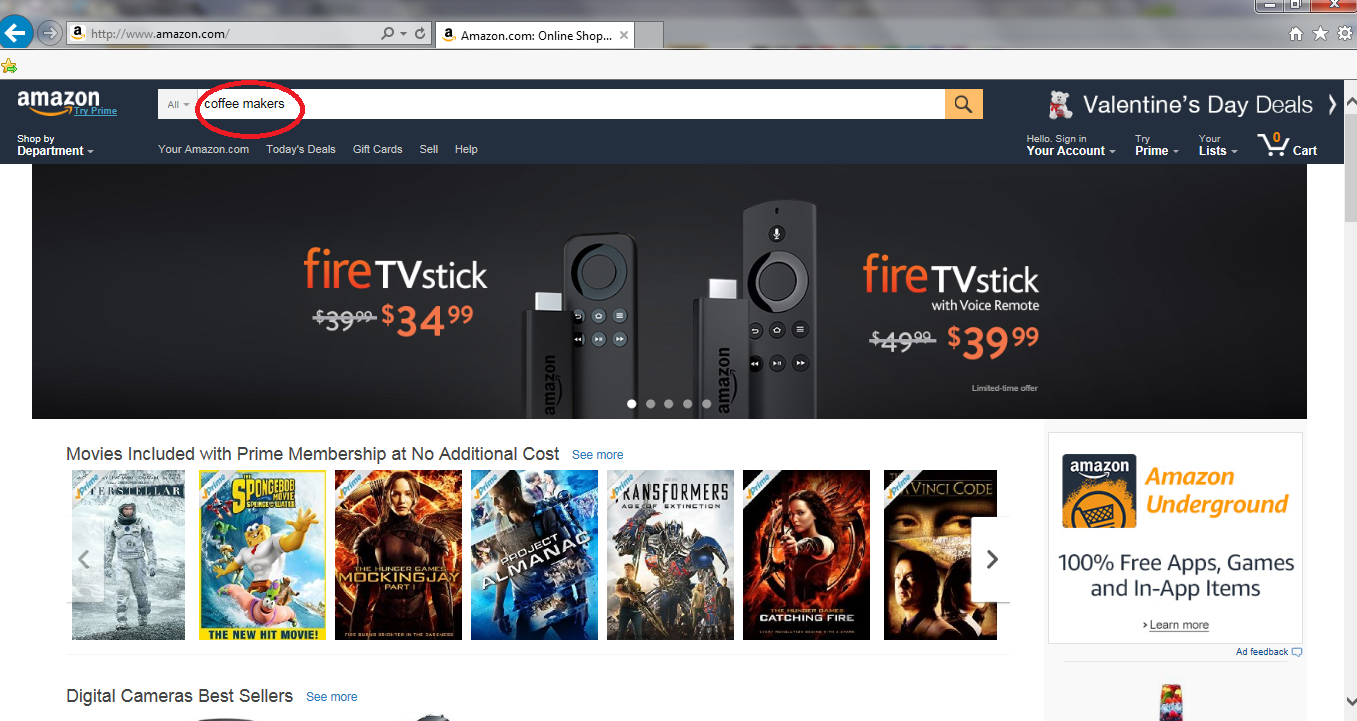 Amazon Discount Search Step 1