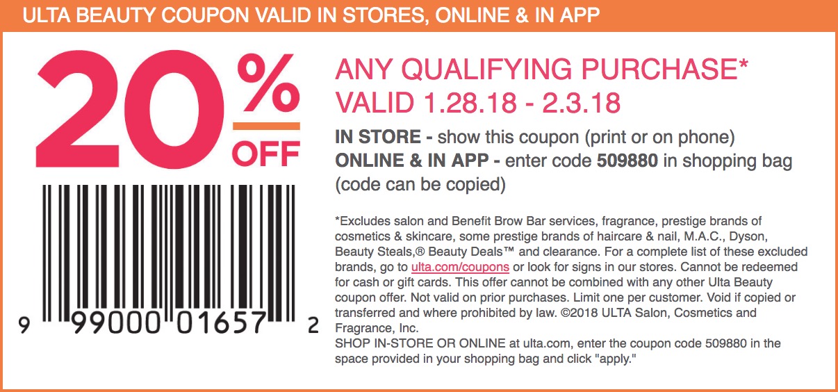 Ulta coupon code august 2018