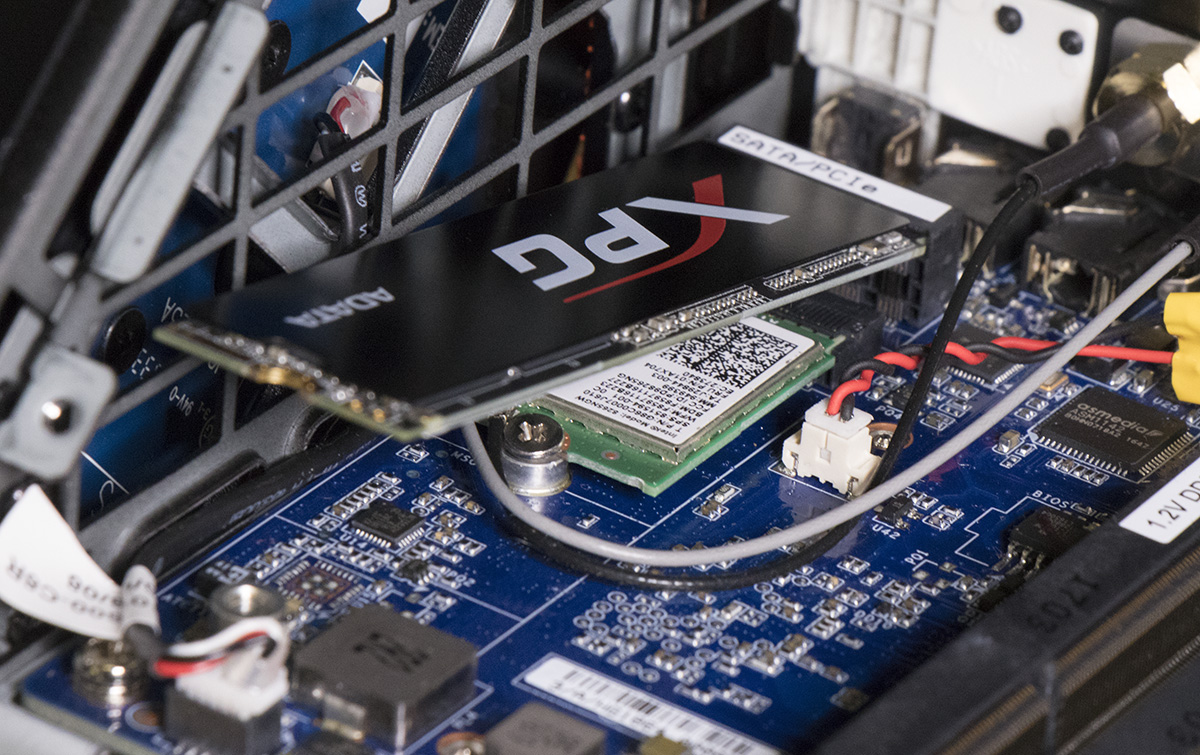 Push SSD into place