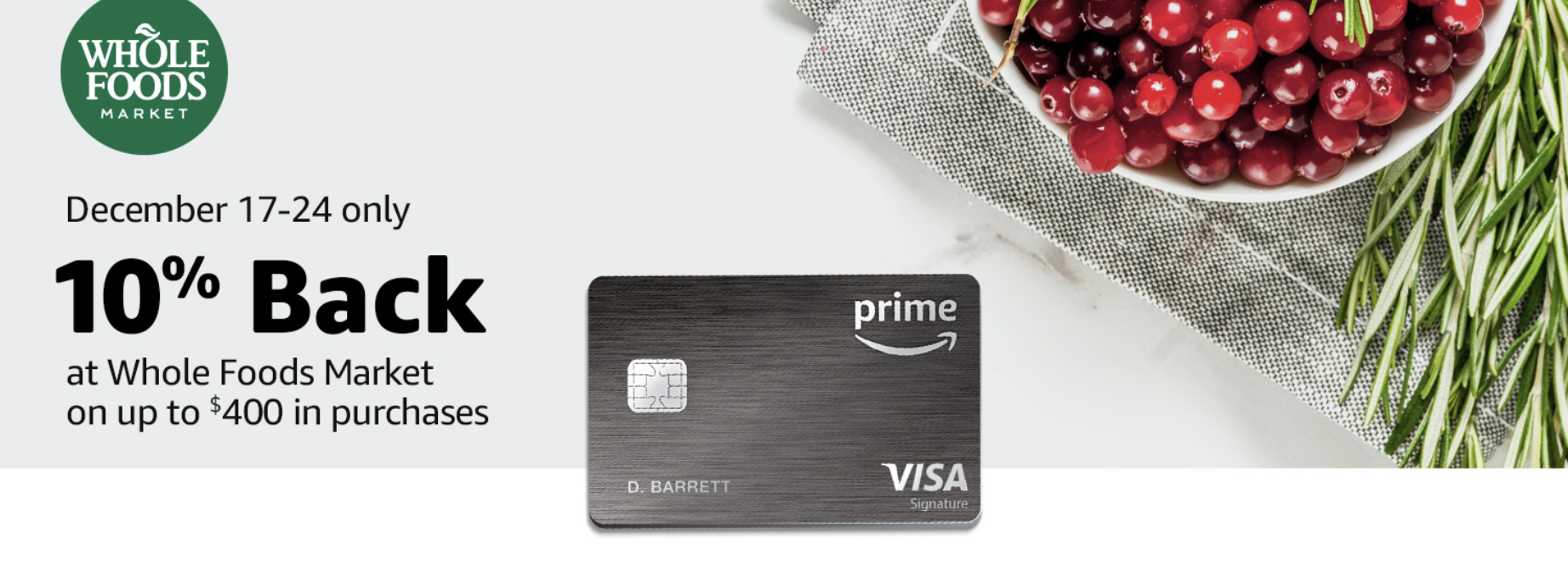 Amazon Cardholders Can Earn Double Rewards at Whole Foods
