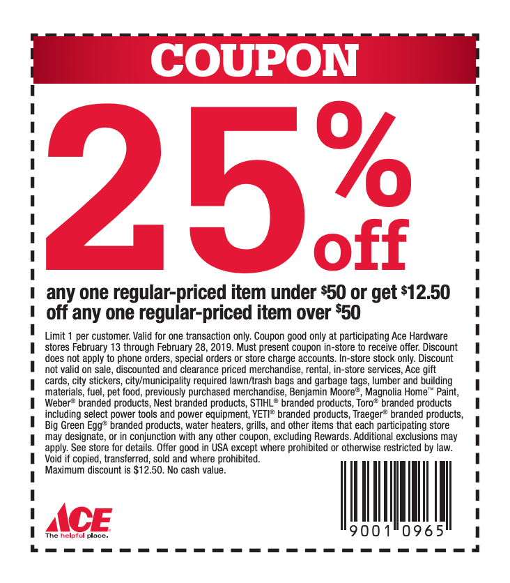 Save 25 On Items Under 50 During This Ace Hardware Sale