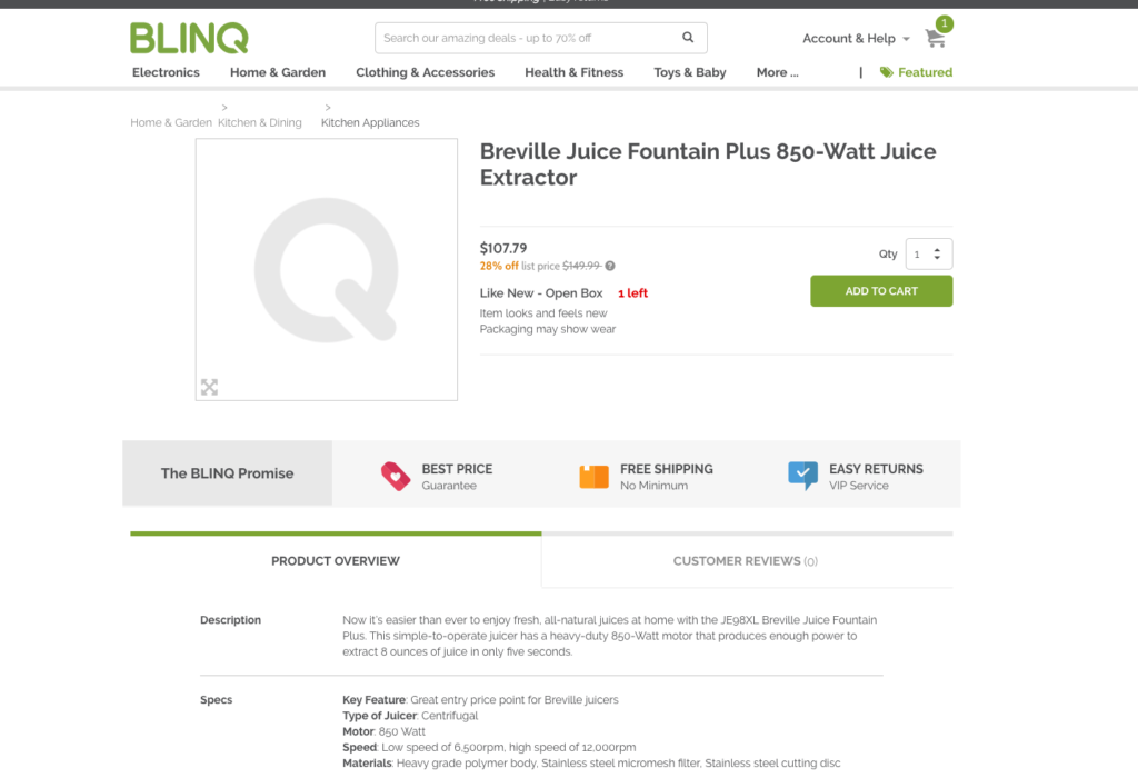 Breville Je98xl Juice Fountain Plus 850 Watt Juice Extractor Centrifugal Juicer Breville Juice Bar Juicer For Sale Juicer