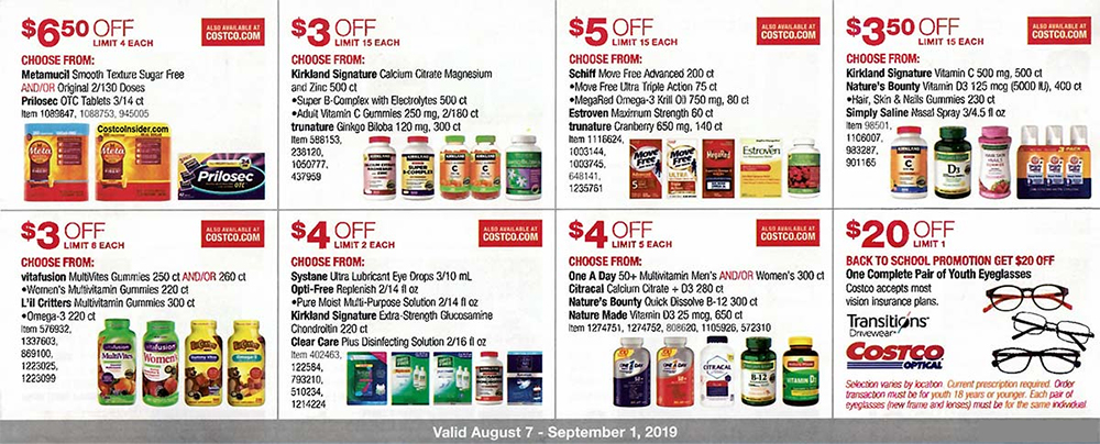 costco warehouse coupons september