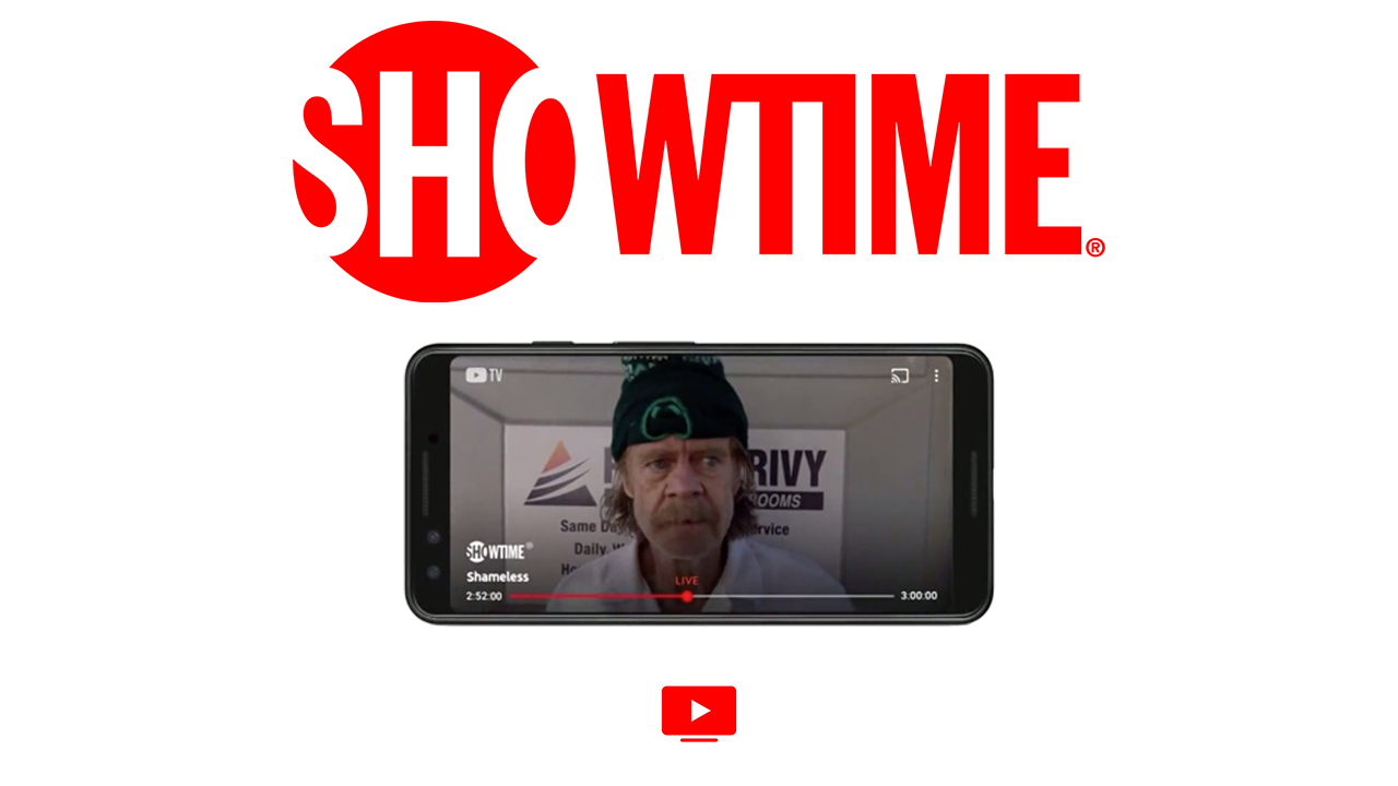 Stream Showtime on YouTube TV