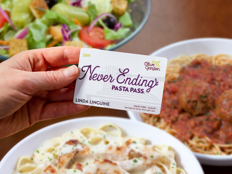 Olive Garden S 100 Pasta Pass Is Coming Back On August 15th