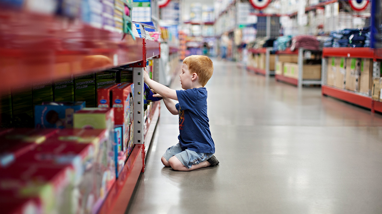 child in a costco